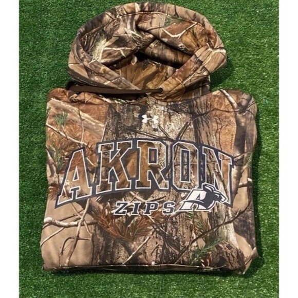 Under Armour Other - Akron Zips hoodie mens large brown under armour realtree camo sweatshirt retro